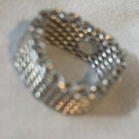 Auth Vintage Tiffany & Co Somerset Mesh Ring Sz 6.5 - Picture 7 of 9